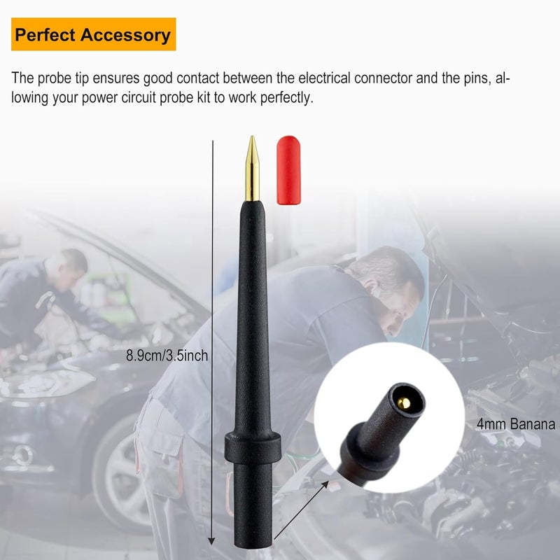 ZIBOO 4Mm Banana Jack 3 Tip Black (PPTK0024-1),Use for Autel Circuit Tester Power Circuit Probe ( PPTK0024 1pcs) - Image 2